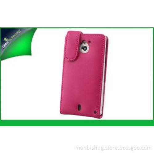Ultra Slim Smart Mobile Phone Vertical Leather Cases , Sony